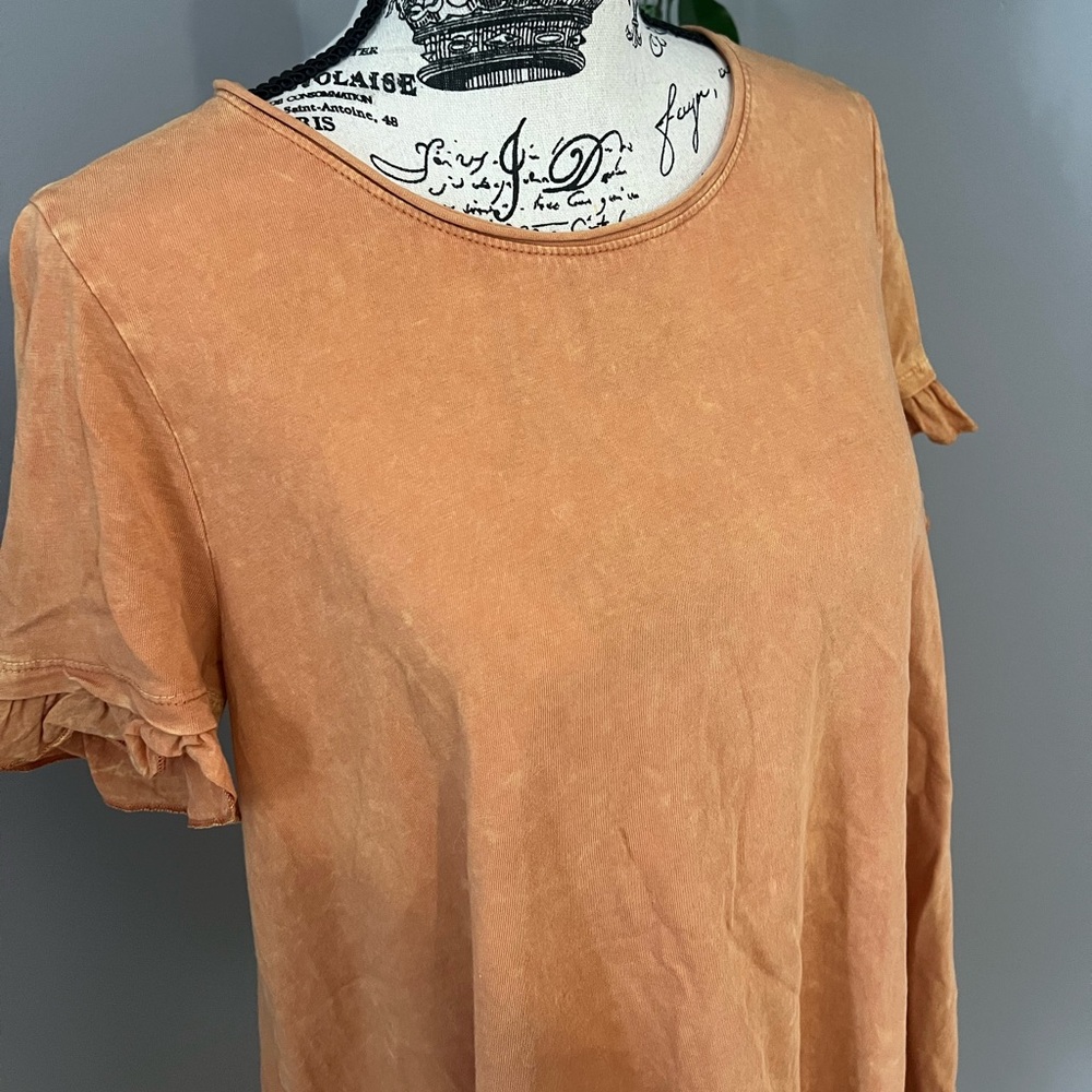 Altar’d State Ruffle Bleached Fashion Top - Picture 7 of 8